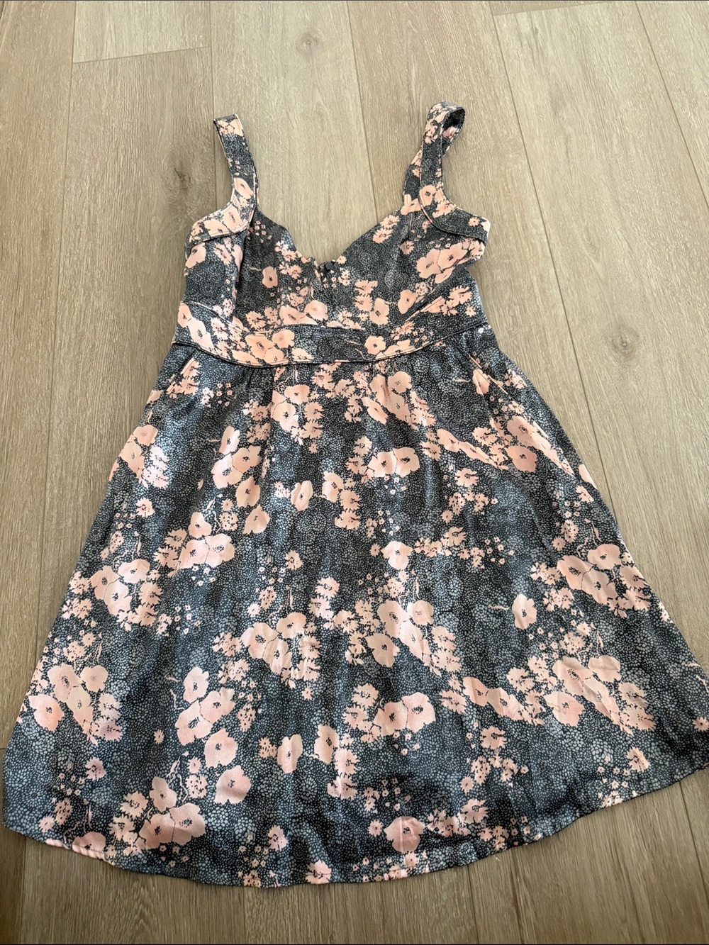 Marciano Black Dress with Pink Floral Print